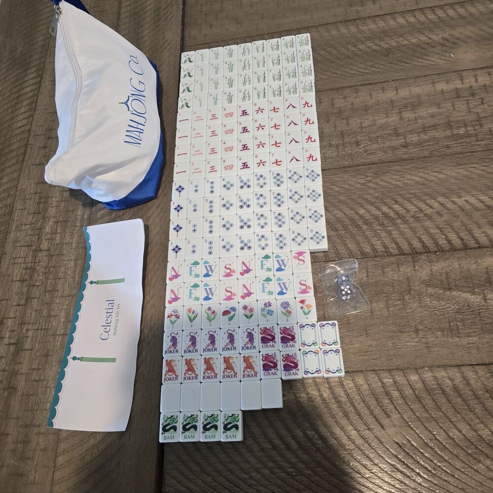 Celestial Mahjong Tiles Mahjong Co. With Bag